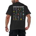 Space Alphabet Galaxy Astronaut Planets Student Teacher Men's Back Print T-Shirt, trending gift