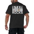 STEM Rocks Science Technology Engineering Math STEM Teacher Men's Back Print T-Shirt, trending gift STEM Rocks Science Technology Engineering Math STEM Teacher Men's Back Print T-Shirt, trending gift