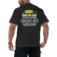 Super Language Arts Teacher Have No Fear T-Shirt Men's Back Print T-Shirt, trending gift Super Language Arts Teacher Have No Fear T-Shirt Men's Back Print T-Shirt, trending gift