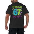 I Survived 67 Days Of School 67 Meme Science Teacher Men's Back Print T-Shirt, trending gift I Survived 67 Days Of School 67 Meme Science Teacher Men's Back Print T-Shirt, trending gift