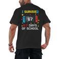 I Survived 67 Days Of School 67 Teacher Squad Matching Men's Back Print T-Shirt, trending gift