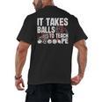 It Takes Balls To Teach Pe Teacher Chaos Coordinator US Flag Men's Back Print T-Shirt, trending gift It Takes Balls To Teach Pe Teacher Chaos Coordinator US Flag Men's Back Print T-Shirt, trending gift