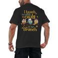 I Teach The Cutest Owls On The Branch Teacher Fall Autumn Men's Back Print T-Shirt, trending gift