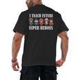 I Teach Future Superheroes Last Day Back To School Teacher Men's Back Print T-Shirt, trending gift I Teach Future Superheroes Last Day Back To School Teacher Men's Back Print T-Shirt, trending gift