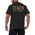 Teach Love Inspire Leopard Back To School Cute Teacher Men Women Girls Kids Men's Back Print T-Shirt, trending gift