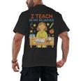 I Teach In My Pajamas Crayon Home School Teacher PJs Men's Back Print T-Shirt, trending gift I Teach In My Pajamas Crayon Home School Teacher PJs Men's Back Print T-Shirt, trending gift
