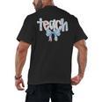 Teach Teacher Coquette Bow Pencil Back To School First Day Men's Back Print T-Shirt, trending gift