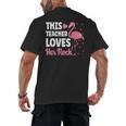 This Teacher Loves Her Flock Teaching Flamingo Girl Men's Back Print T-Shirt, trending gift This Teacher Loves Her Flock Teaching Flamingo Girl Men's Back Print T-Shirt, trending gift