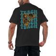 Teacher Outer Space Science Astronomy Planet Saturn Teach Men's Back Print T-Shirt, trending gift
