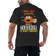 Being a Teacher Is Scary Enough Halloween Men's Back Print T-Shirt, trending gift