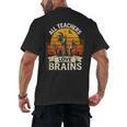 Teacher All Teachers Love Brains Halloween Men's Back Print T-Shirt, trending gift