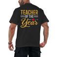 Teacher Of The Year Men Women Teachers Men's Back Print T-Shirt, trending gift