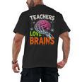 Teachers Love Brains Halloween 2025 Skeleton Costume Men's Back Print T-Shirt, trending gift Teachers Love Brains Halloween 2025 Skeleton Costume Men's Back Print T-Shirt, trending gift