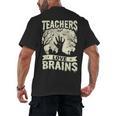 Teachers Love Brains Halloween Costume Boo Trick Teach Men's Back Print T-Shirt, trending gift Teachers Love Brains Halloween Costume Boo Trick Teach Men's Back Print T-Shirt, trending gift
