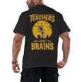 Teachers Love Brains Shirt Men Women Halloween Teacher Men's Back Print T-Shirt, trending gift