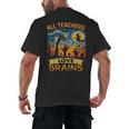 All Teachers Love Brains Shirt Teacher Halloween Tee Men's Back Print T-Shirt, trending gift