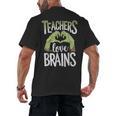 Teachers Love Zombie Teacher Halloween Fun Men's Back Print T-Shirt, trending gift