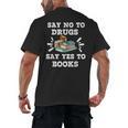 Teachers Red Ribbon Week Say No To Drugs Say Yes To Books Men's Back Print T-Shirt, trending gift