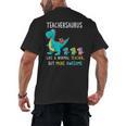 Teachersaurus Like A Normal Teacher But More Awesome Men's Back Print T-Shirt, trending gift
