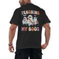 Teaching My Boos Teacher Cute Ghost Teacher Halloween Men's Back Print T-Shirt, trending gift