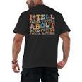 I Tell Young People About Dead People Groovy History Teacher Men's Back Print T-Shirt, trending gift I Tell Young People About Dead People Groovy History Teacher Men's Back Print T-Shirt, trending gift
