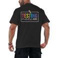 Testing Mode On Testing Day Motivational Teacher Kids Men's Back Print T-Shirt, trending gift Testing Mode On Testing Day Motivational Teacher Kids Men's Back Print T-Shirt, trending gift