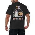 TK Boo Crew Retro Groovy Halloween Floral Ghost TK Teacher Men Women Kids Men's Back Print T-Shirt, trending gift