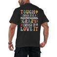 Tough Enough To Be a Paraprofessional Groovy Sped Teacher Men's Back Print T-Shirt, trending gift