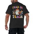 Trick Or Teach Ghost Teacher School Halloween Men Women Men's Back Print T-Shirt, trending gift Trick Or Teach Ghost Teacher School Halloween Men Women Men's Back Print T-Shirt, trending gift