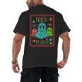 Trick Or Teach Neon Ghost Flower Teacher Spooky Halloween Men's Back Print T-Shirt, trending gift
