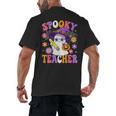 Trick Or Teach Spooky Teacher Ghost Halloween Teacher Men's Back Print T-Shirt, trending gift Trick Or Teach Spooky Teacher Ghost Halloween Teacher Men's Back Print T-Shirt, trending gift