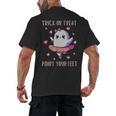 Trick Or Treat Point Your Feet Halloween Ghost Dance Teacher Men's Back Print T-Shirt, trending gift Trick Or Treat Point Your Feet Halloween Ghost Dance Teacher Men's Back Print T-Shirt, trending gift