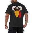 Turkey Face Halloween Costume Thanksgiving Teacher Nurse Men's Back Print T-Shirt, trending gift