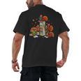 Turkey Reading Books Fall Thanksgiving Teacher Librarian Men's Back Print T-Shirt, trending gift