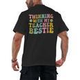 Twinning With My Teacher Bestie Twin Day Matching Teachers For Men Women Girls Kids Men's Back Print T-Shirt, trending gift