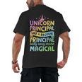 Unicorn Principal Back To School Teacher Appreciation Men's Back Print T-Shirt, trending gift
