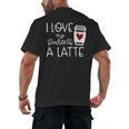 Valentines Day Teacher Tee I Love My Students A Latte Men's Back Print T-Shirt, trending gift