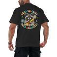 Weird Teachers Build Character Raccoon Colourful Floral Men's Back Print T-Shirt, trending gift Weird Teachers Build Character Raccoon Colourful Floral Men's Back Print T-Shirt, trending gift