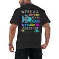 We'Re All Different But We Swim Together Elementary Teacher Men's Back Print T-Shirt, trending gift We'Re All Different But We Swim Together Elementary Teacher Men's Back Print T-Shirt, trending gift