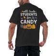Will Trade Students For Candy Teacher Cute Halloween Men's Back Print T-Shirt, trending gift Will Trade Students For Candy Teacher Cute Halloween Men's Back Print T-Shirt, trending gift