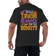Will Trade Students For Donuts Halloween Teacher Men's Back Print T-Shirt, trending gift Will Trade Students For Donuts Halloween Teacher Men's Back Print T-Shirt, trending gift