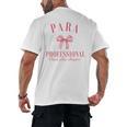 Coquette Bow Paraprofessional School Para Squad Teacher Aide Men's Back Print T-Shirt, trending gift