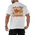 Fall In Love With Learning Thanksgiving Teacher Student Kids Men's Back Print T-Shirt, trending gift Fall In Love With Learning Thanksgiving Teacher Student Kids Men's Back Print T-Shirt, trending gift