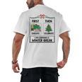 First Educate Then Celebrate Christmas Teacher Winter Break Men's Back Print T-Shirt, trending gift