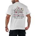 Floral Book a New Chapter Begins Retired Retirement Teacher Men's Back Print T-Shirt, trending gift