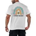 Future Teacher Cute Rainbow Leopard Teacher Outfit For Men Women Girls Kids Men's Back Print T-Shirt, trending gift Future Teacher Cute Rainbow Leopard Teacher Outfit For Men Women Girls Kids Men's Back Print T-Shirt, trending gift