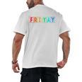 Happy Fri Yay Teacher Friday Men's Back Print T-Shirt, trending gift