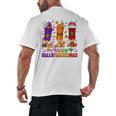 Happy Hallothanksmas Halloween Thanksgiving Pencils Teachers Men's Back Print T-Shirt, trending gift