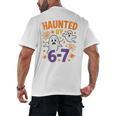 Haunted 67 Ghost Math Teacher Halloween Costume Math Pun Men's Back Print T-Shirt, trending gift