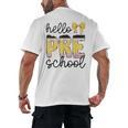 Hello Pre-K Preschool Back To School First Day Teacher Kids Men's Back Print T-Shirt, trending gift Hello Pre-K Preschool Back To School First Day Teacher Kids Men's Back Print T-Shirt, trending gift
